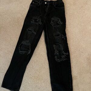 BDG Black High-Rise Baggy Jeans
